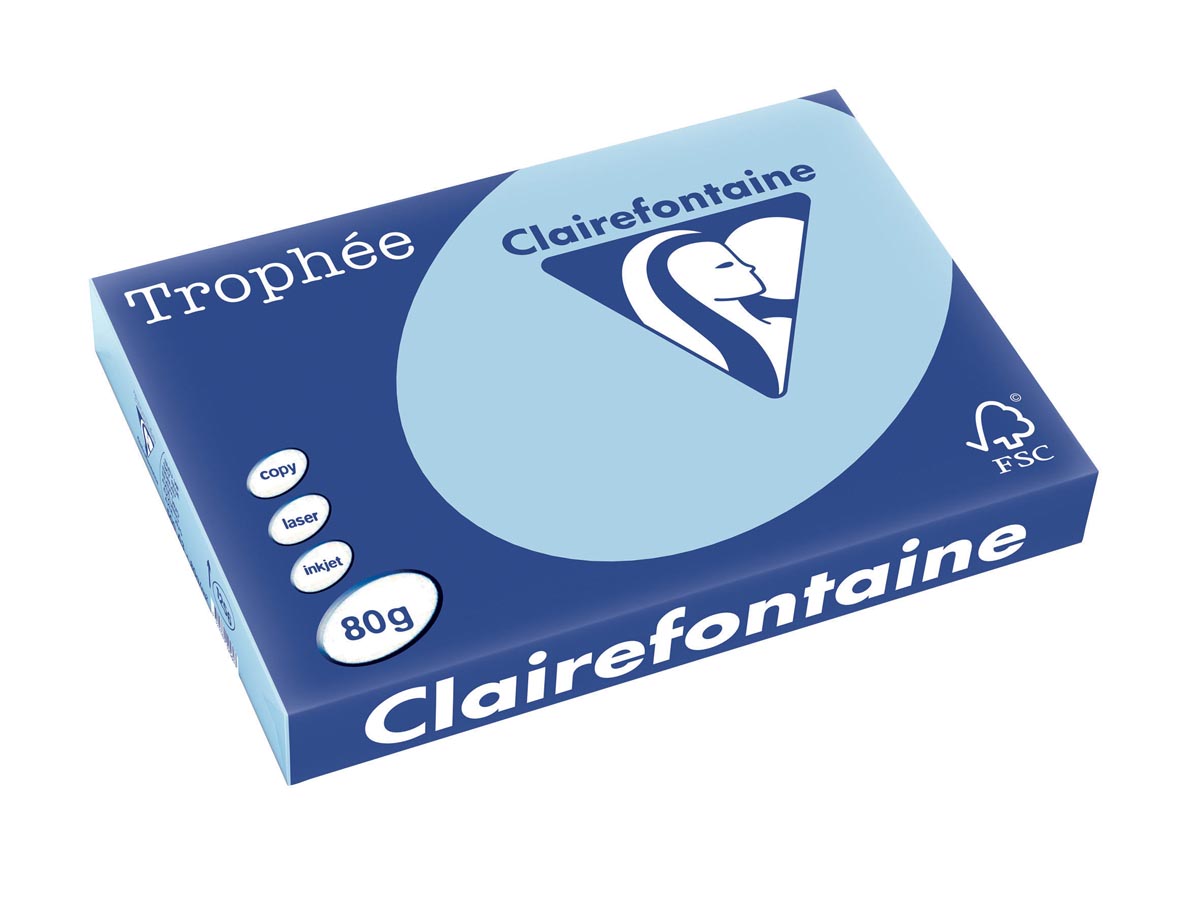Clairefontaine Trophee Pastel A3 Blauw 80 G 500 Vel huismerk kopen in de aanbieding
