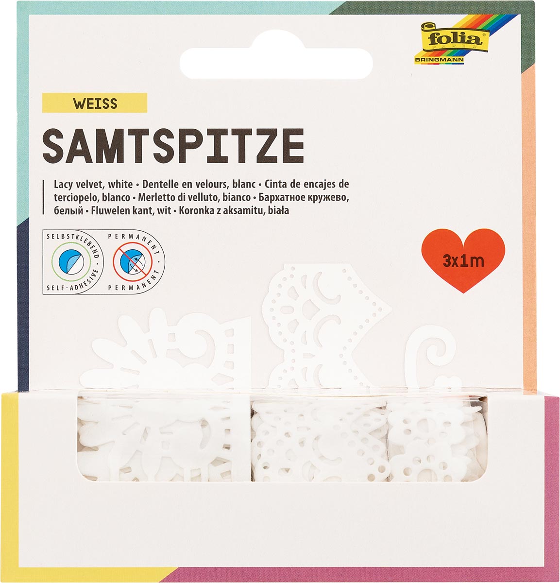 Folia Velours lint wit Folia Velours lint wit