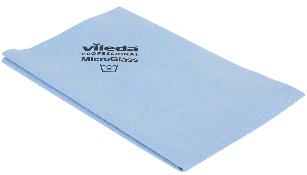 Vileda microvezeldoek MicroGlass, blauw, pak van 3 stuks afbeelding
