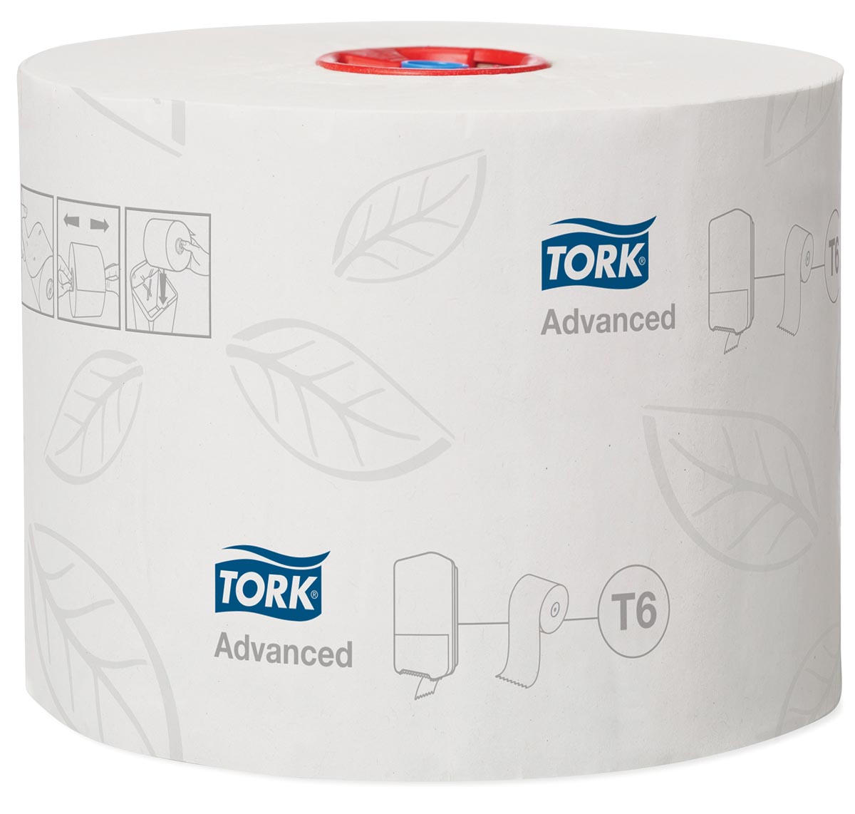 Tork toiletpapier Mid-Size, 2-laags, 100 meter, systeem T6, pak van 27 rollen afbeelding