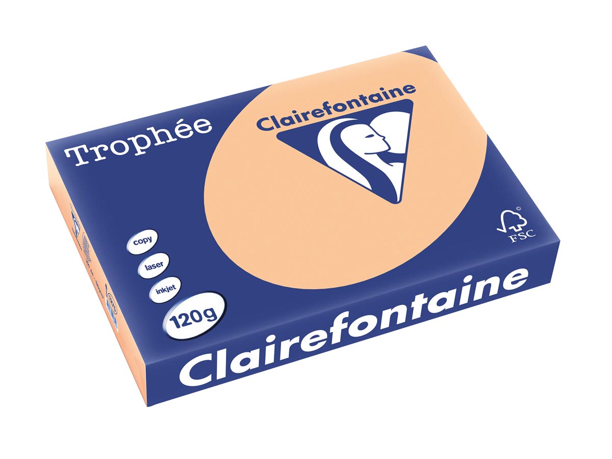 Clairefontaine Trophée Pastel gekleurd papier A4 120 g 250 vel abrikoos