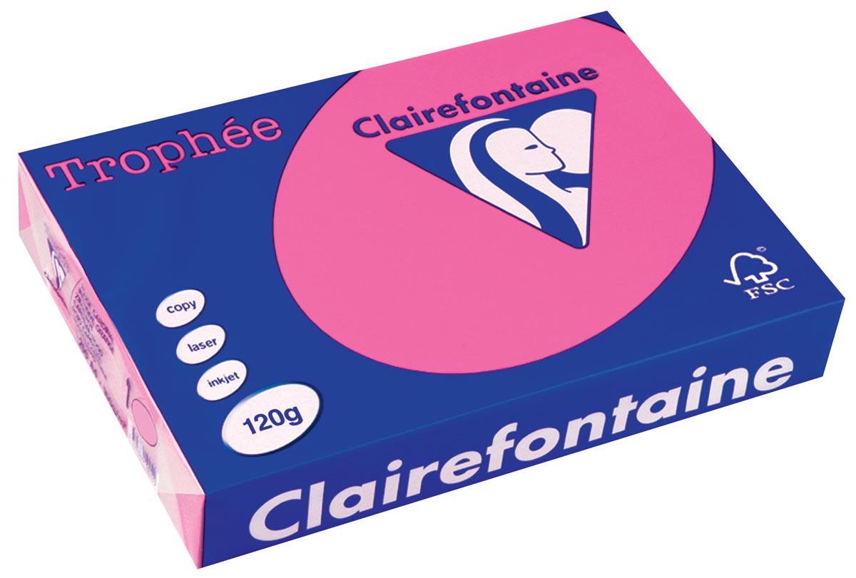 Clairefontaine Trophee Pastel A4 Felroze 120 G 250 Vel huismerk kopen in de aanbieding