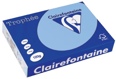 Clairefontaine Trophée Pastel A4, 120 g, 250 vel, helblauw