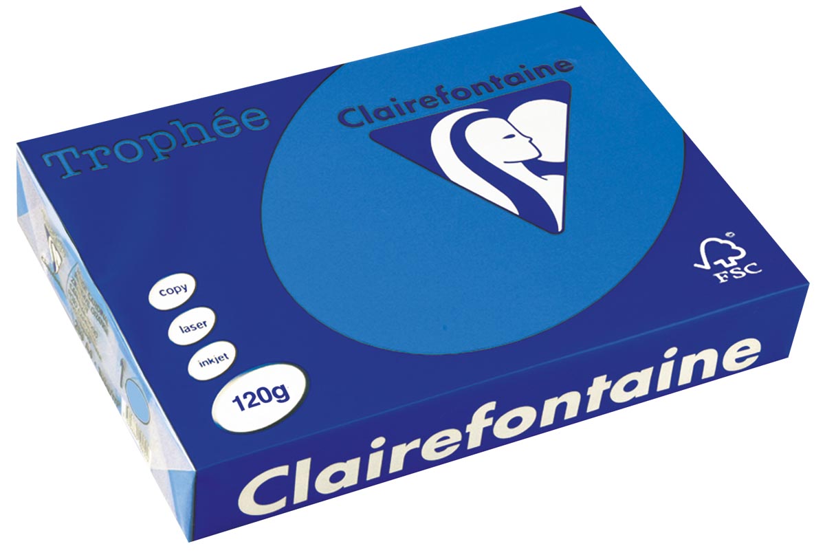 Clairefontaine Trophée Intens gekleurd papier A4 120 g 250 vel turkoois