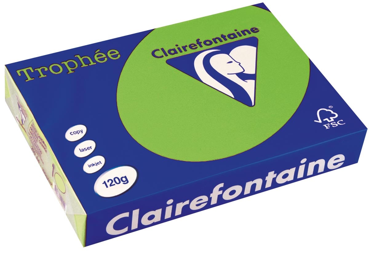 Clairefontaine Trophée Intens gekleurd papier A4 120 g 250 vel grasgroen