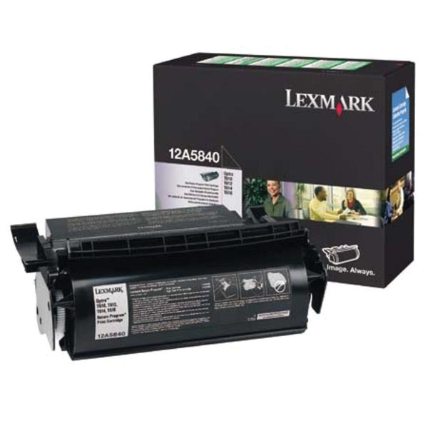Lexmark Tonercartridge zwart return program - 10000 pagina's - 12A5840