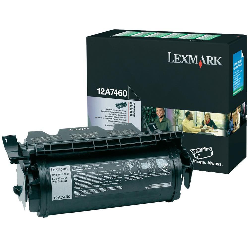 Lexmark Tonercartridge zwart return program - 5000 pagina's - 12A7460