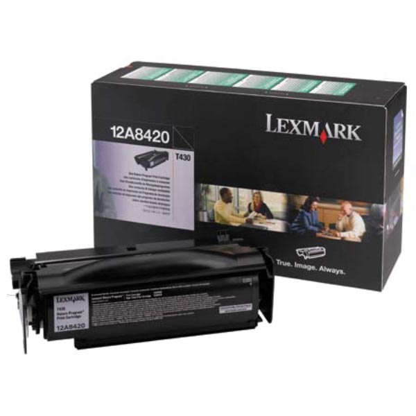 Lexmark Tonercartridge zwart return program - 6000 pagina's - 12A8420