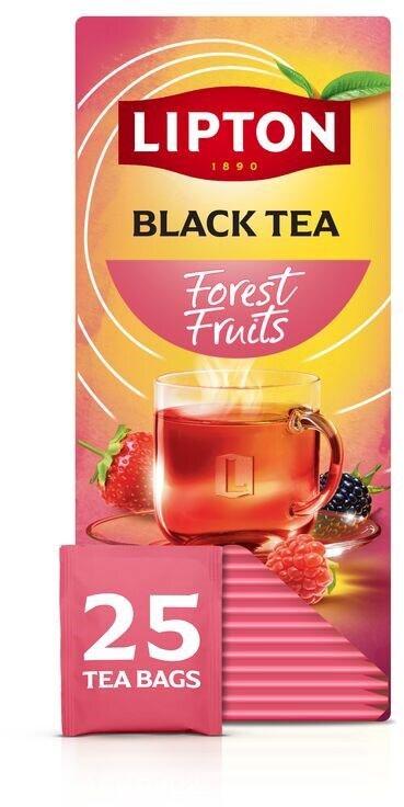 Lipton thee Feel Good Selection, Zwarte thee bosvruchten, doos van 25 zakjes