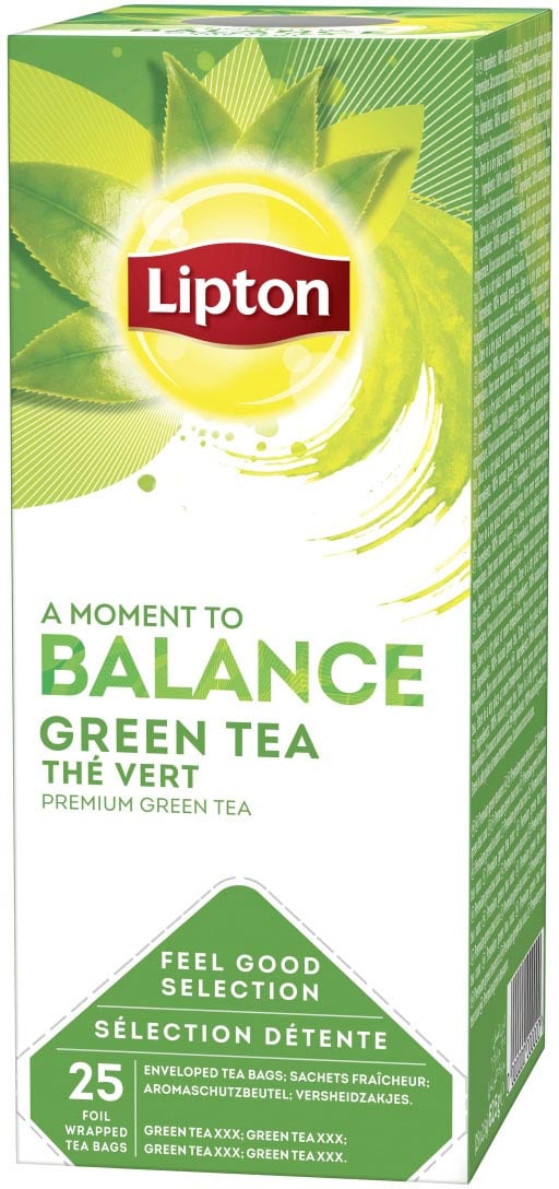 Lipton thee Feel Good Selection, Groene thee, doos van 25 zakjes