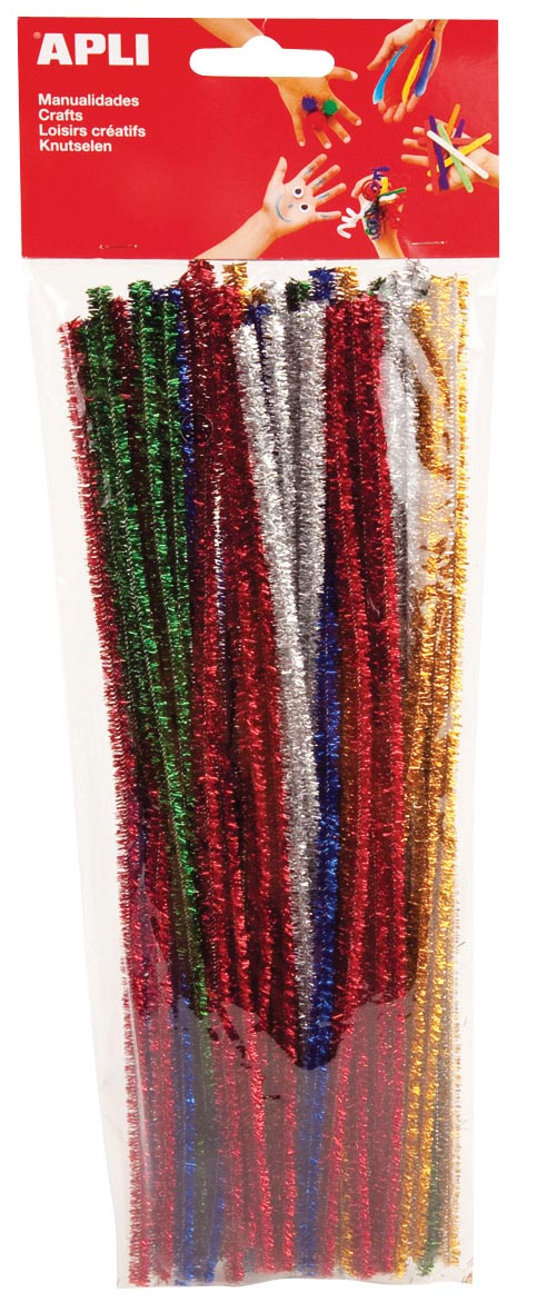 Apli Chenilledraad Blister Met 50 Stuks In Geassorteerde Glossy Kleuren huismerk kopen in de aanbieding