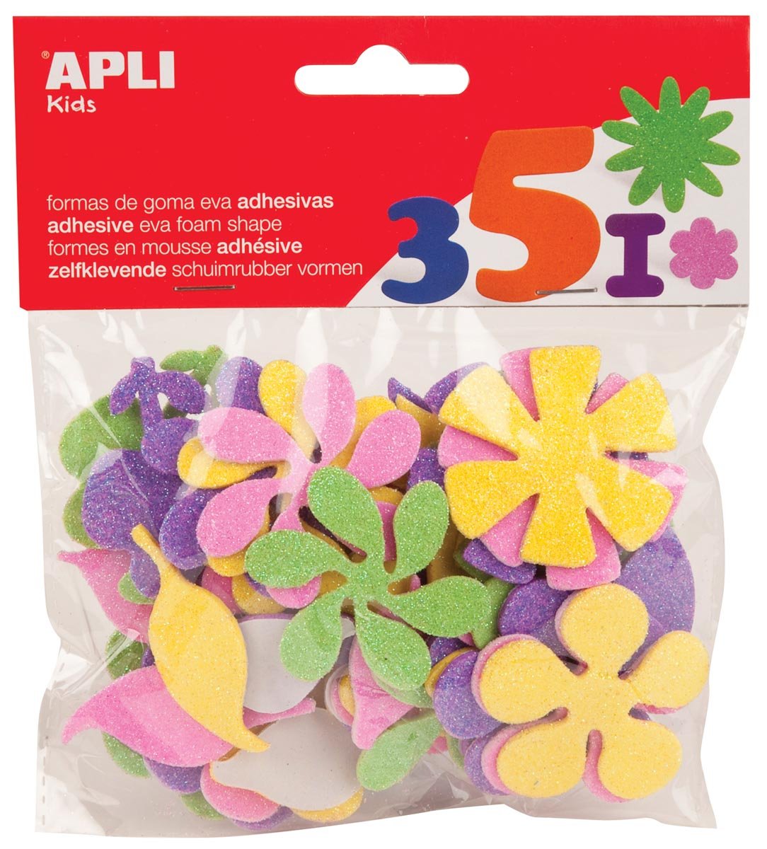 Apli Kids Zelfklevende Glitter Bloemen Blister Met 48 Stuks huismerk kopen in de aanbieding
