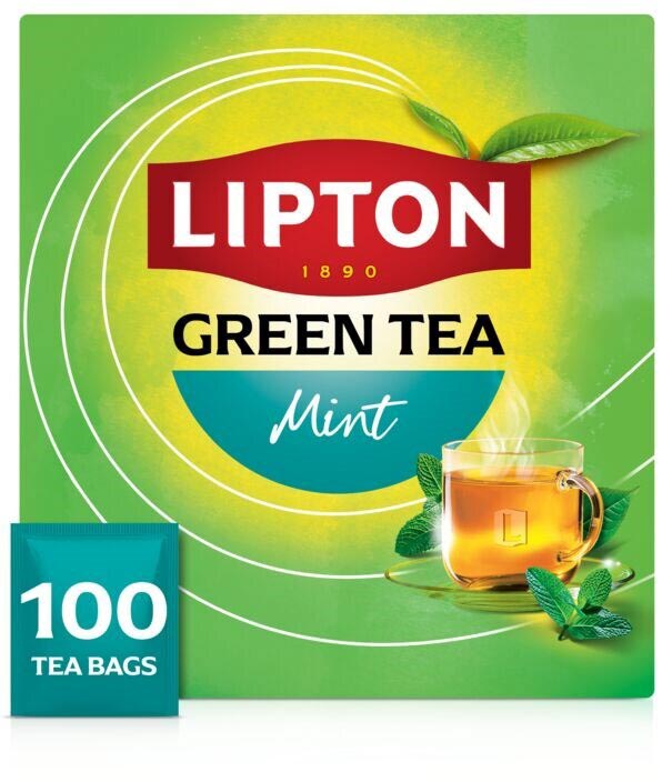 Lipton thee Feel Good Selection, Groene thee munt, doos van 100 zakjes