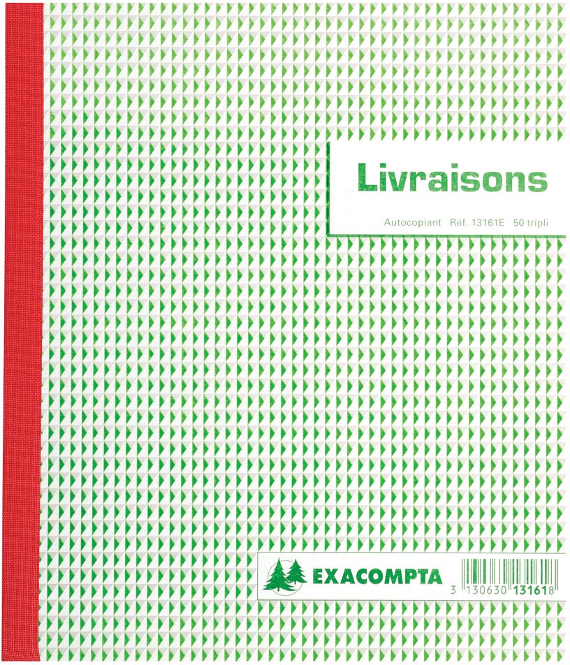 Exacompta leveringen, ft 21 x 18 cm, tripli (50 x 3 vel), Franstalig