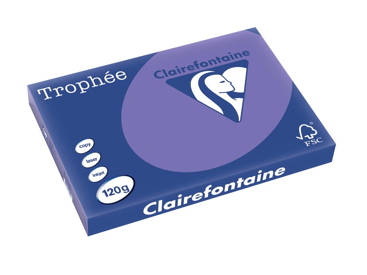 Clairefontaine Trophee Intens A3 Violet 120 G 250 Vel huismerk kopen in de aanbieding