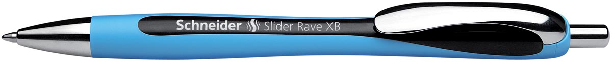 Schneider balpen Slider Rave, extra breed, zwarte inkt, blauw/zwart afbeelding