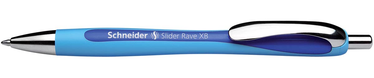 Schneider balpen Slider Rave, extra breed, blauwe inkt, blauw