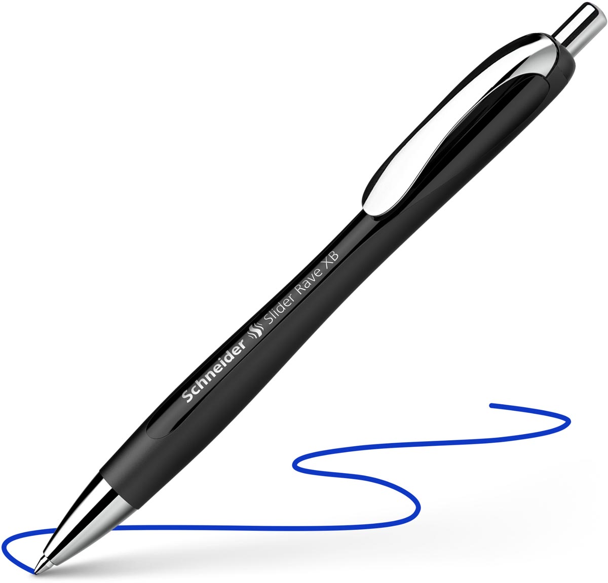 Schneider balpen Slider Rave, extra breed, blauwe inkt, zwart afbeelding