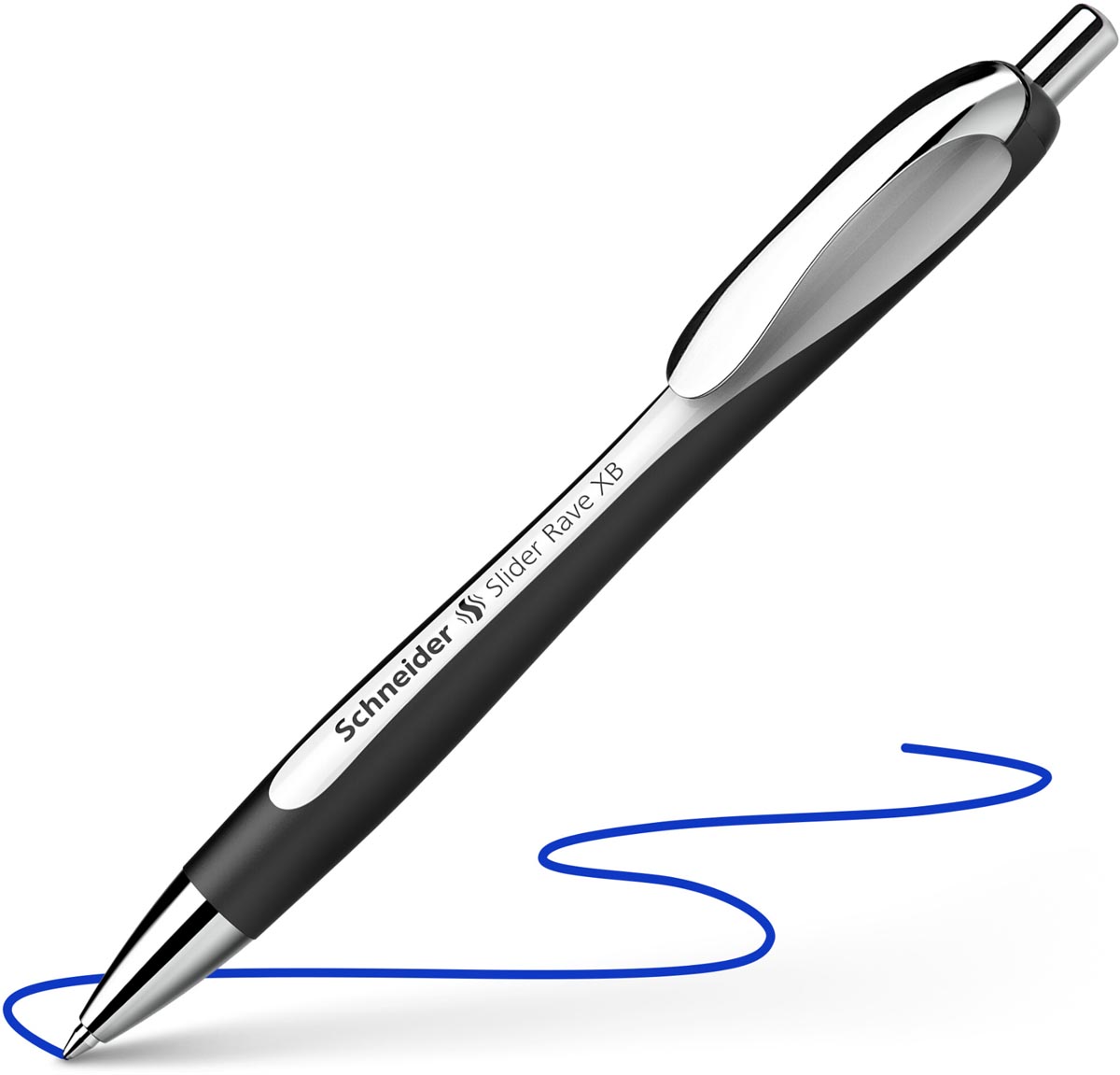 Schneider balpen Slider Rave, extra breed, blauwe inkt, wit/zwart afbeelding