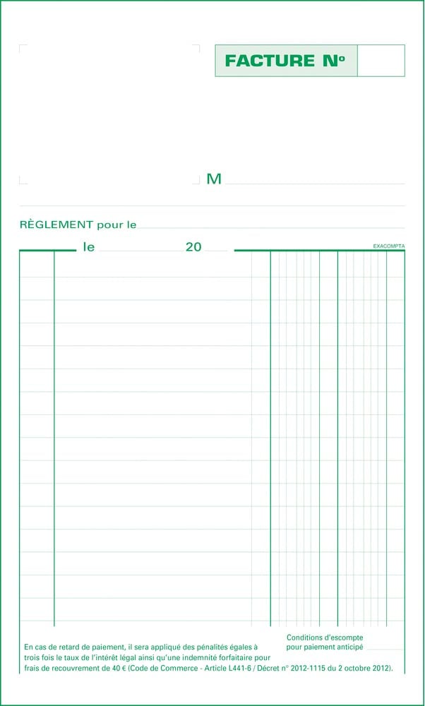Exacompta doorschrijfboek facturen, ft 22 x 13,5 cm, zelfkopiërend, dupli Exacompta doorschrijfboek facturen, ft 22 x 13,5 cm, zelfkopiërend, dupli
