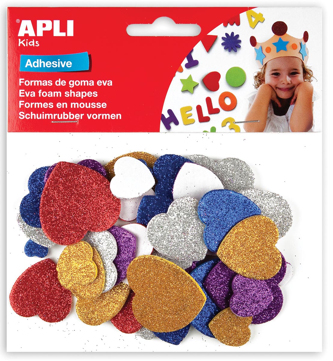 Apli Kids Zelfklevende Glitter Harten Blister Met 50 Stuks huismerk kopen in de aanbieding