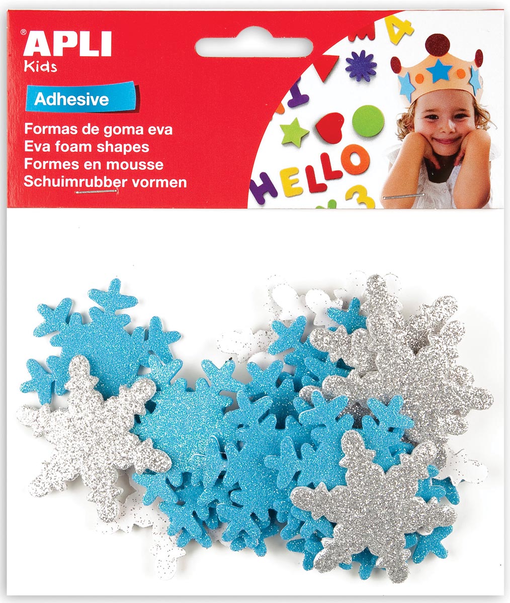 Apli Kids Zelfklevende Glitter Sneeuwvlokken Blister Met 22 Stuks huismerk kopen in de aanbieding