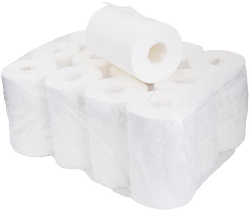 Merkloos Poetspapier Mini 2-laags 70 m pak van 12 rollen