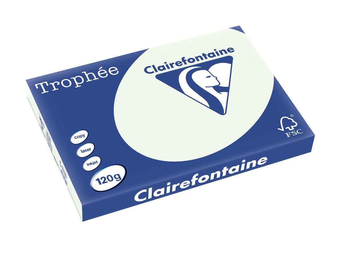 Clairefontaine Trophée Pastel A3, 120 g, 250 vel, lichtgroen