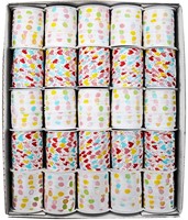 Inpaklint hartjes en bolletjes, 10 mm x 10 m-2