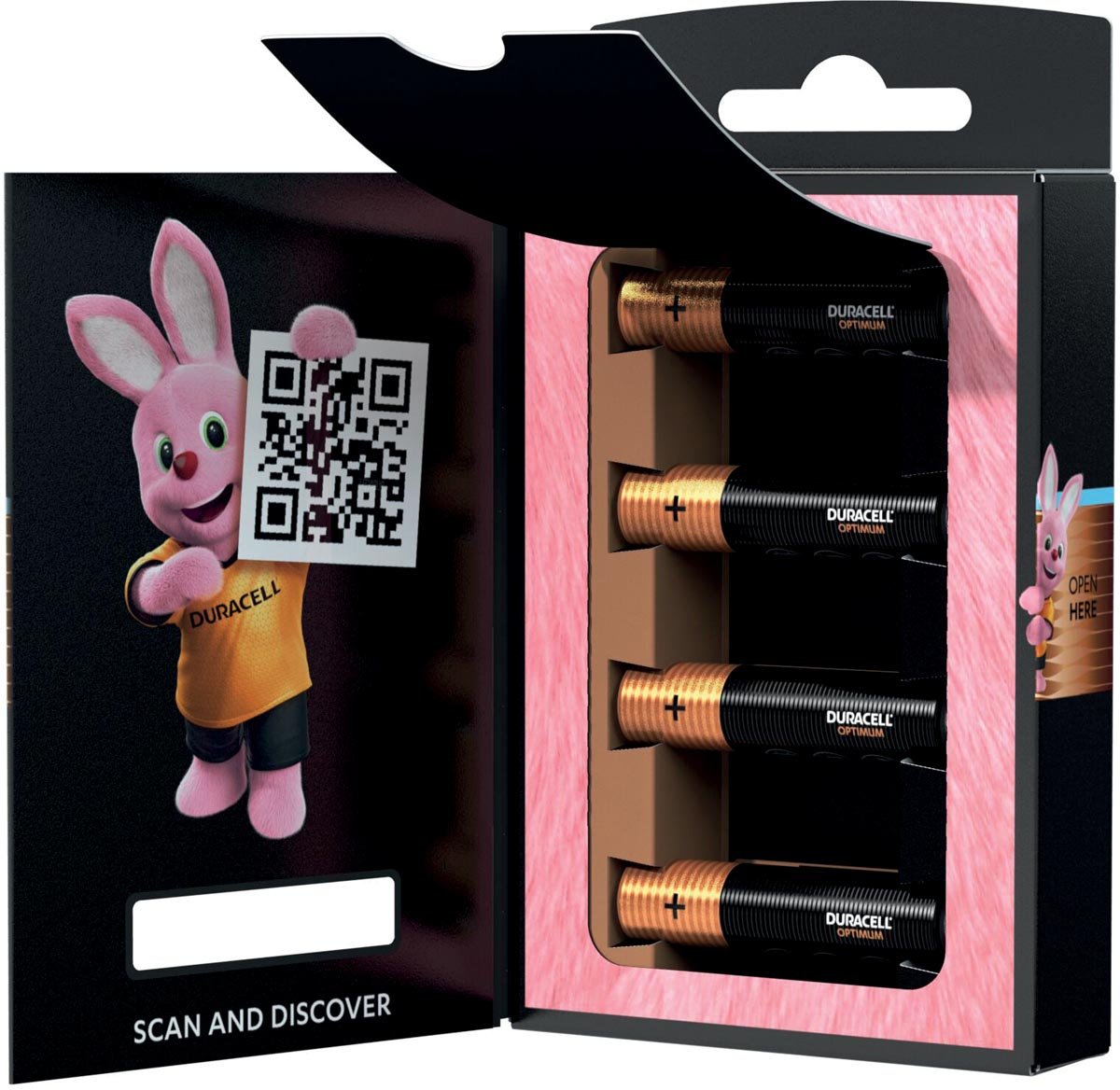 Duracell batterij Optimum AAA, blister van 4 stuks afbeelding