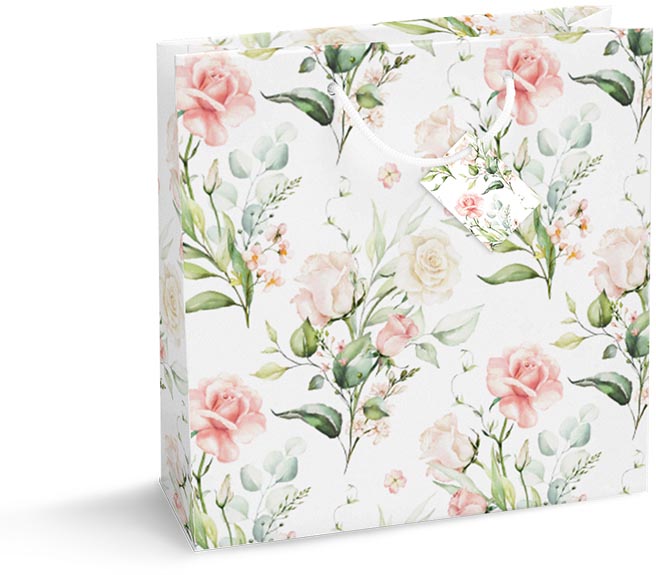 Geschenkzak Roses and Roses, S, 6 x 15 x 15 cm