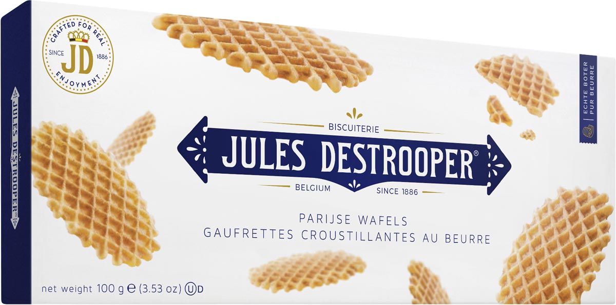 Jules Destrooper Parijse wafels, doos van 100 g afbeelding