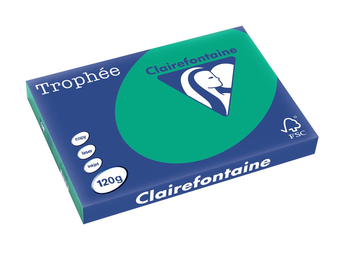 Clairefontaine Trophee Intens A3 Dennengroen 120 G 250 Vel huismerk kopen in de aanbieding