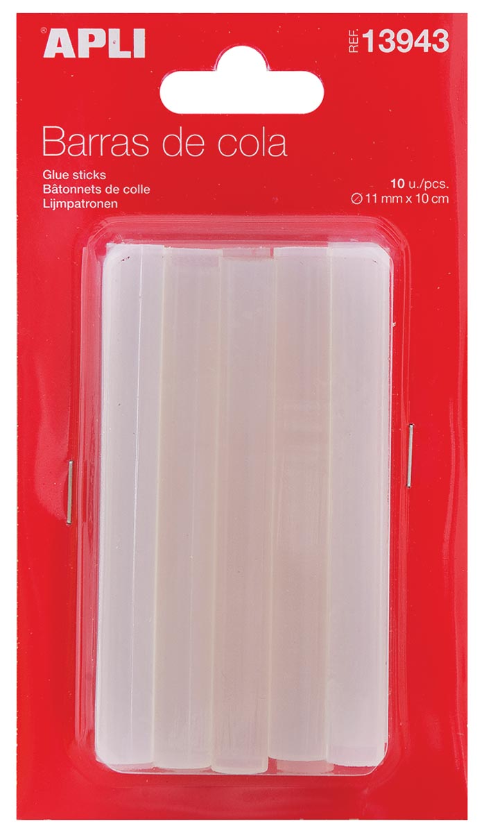 Apli transparante lijmpatronen 11 mm, blister met 10 stuks afbeelding