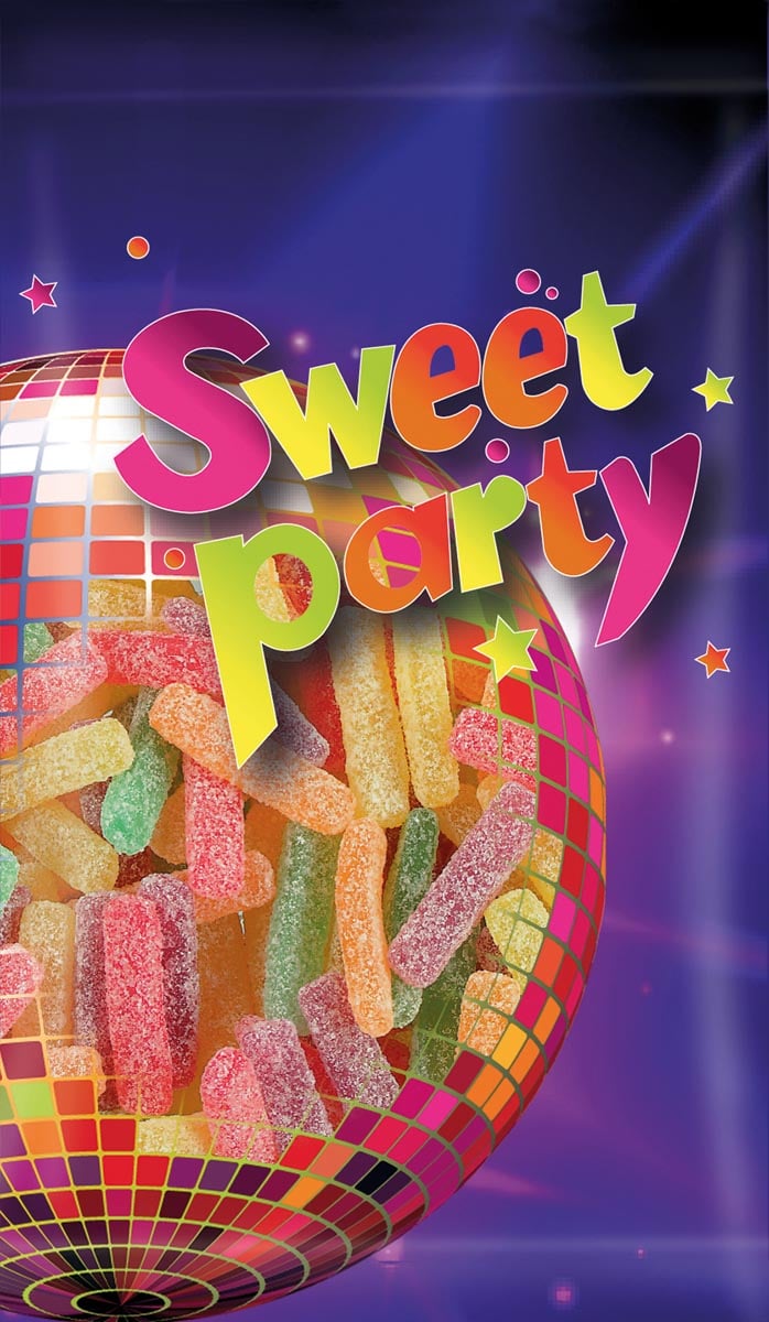 Sweet Party zuurtjes, zakje van 100 g afbeelding