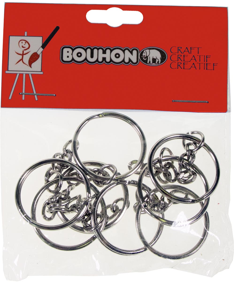 Bouhon sleutelring, 25 mm, blister van 8 stuks afbeelding