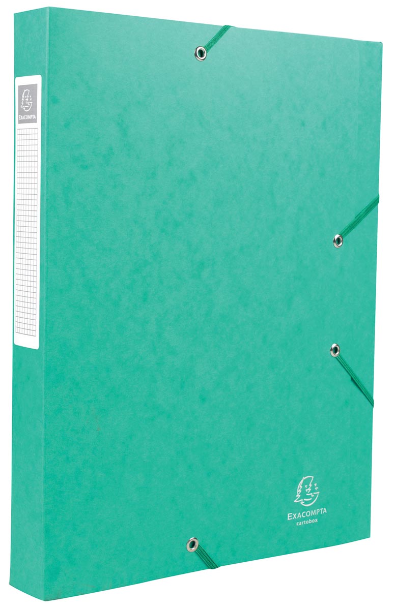 Exacompta Elastobox Cartobox rug van 4 cm, groen, kwaliteit 7/10e