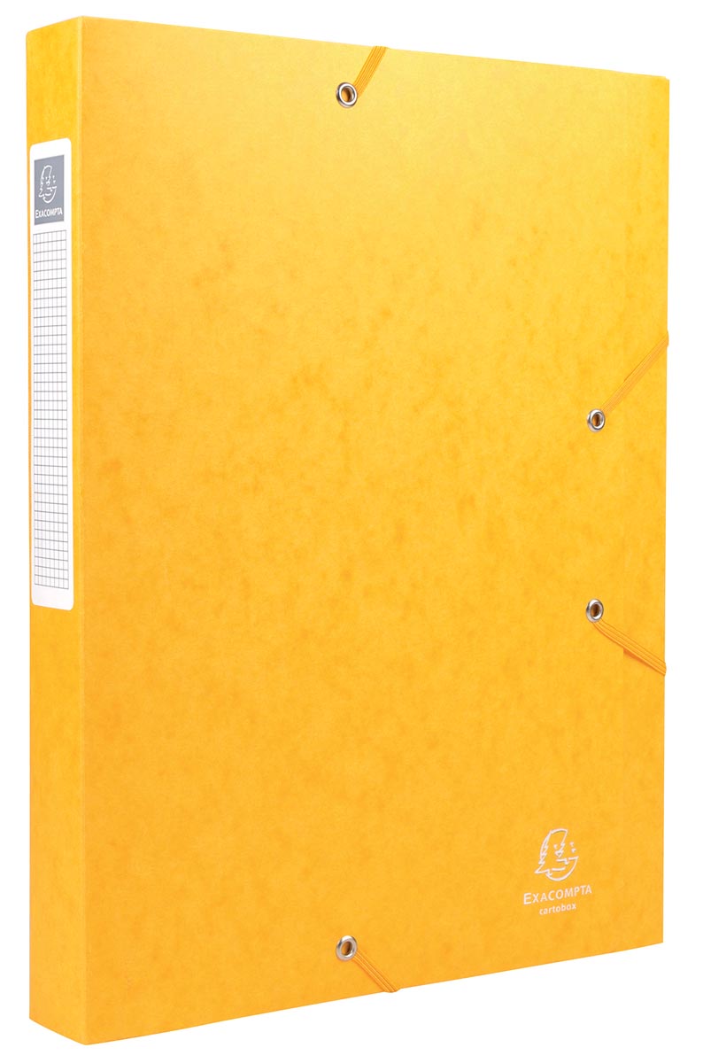 Exacompta Elastobox Cartobox rug van 4 cm, geel, kwaliteit 7/10e afbeelding