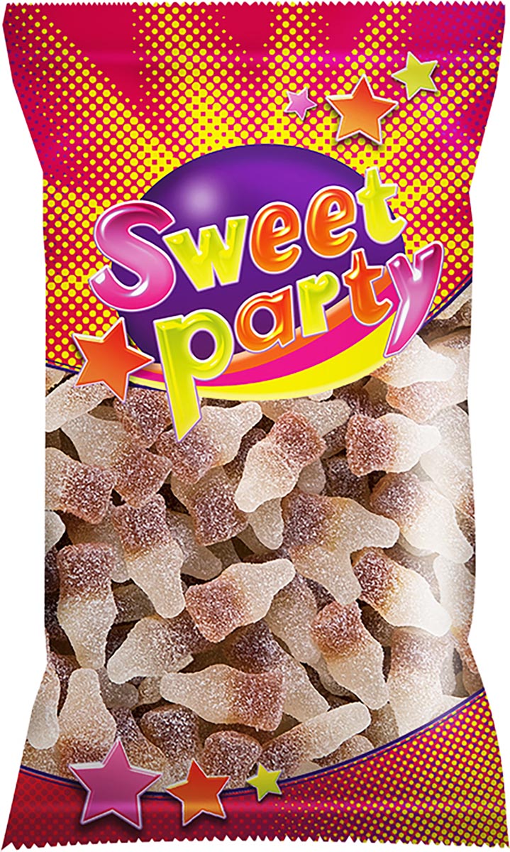 Sweet Party zure cola flesjes, zakje van 75 g