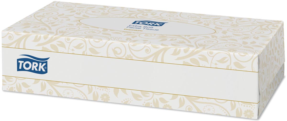 Tork tissues voor gezicht, 2-laags, 100 tissues per doosje afbeelding