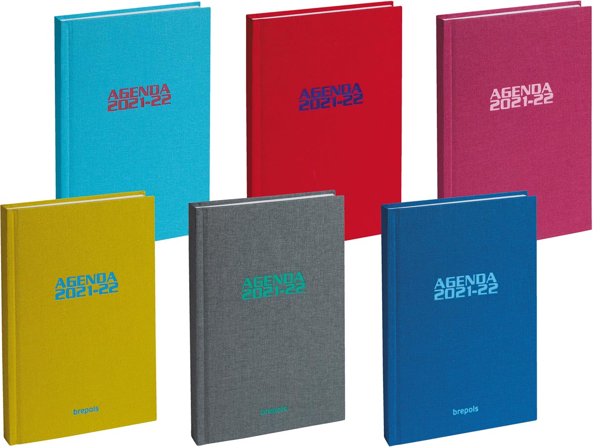 Brepols Studentenagenda Rainbow, geassorteerde kleuren, 2021-2022 Brepols Studentenagenda Rainbow, geassorteerde kleuren, 2021-2022