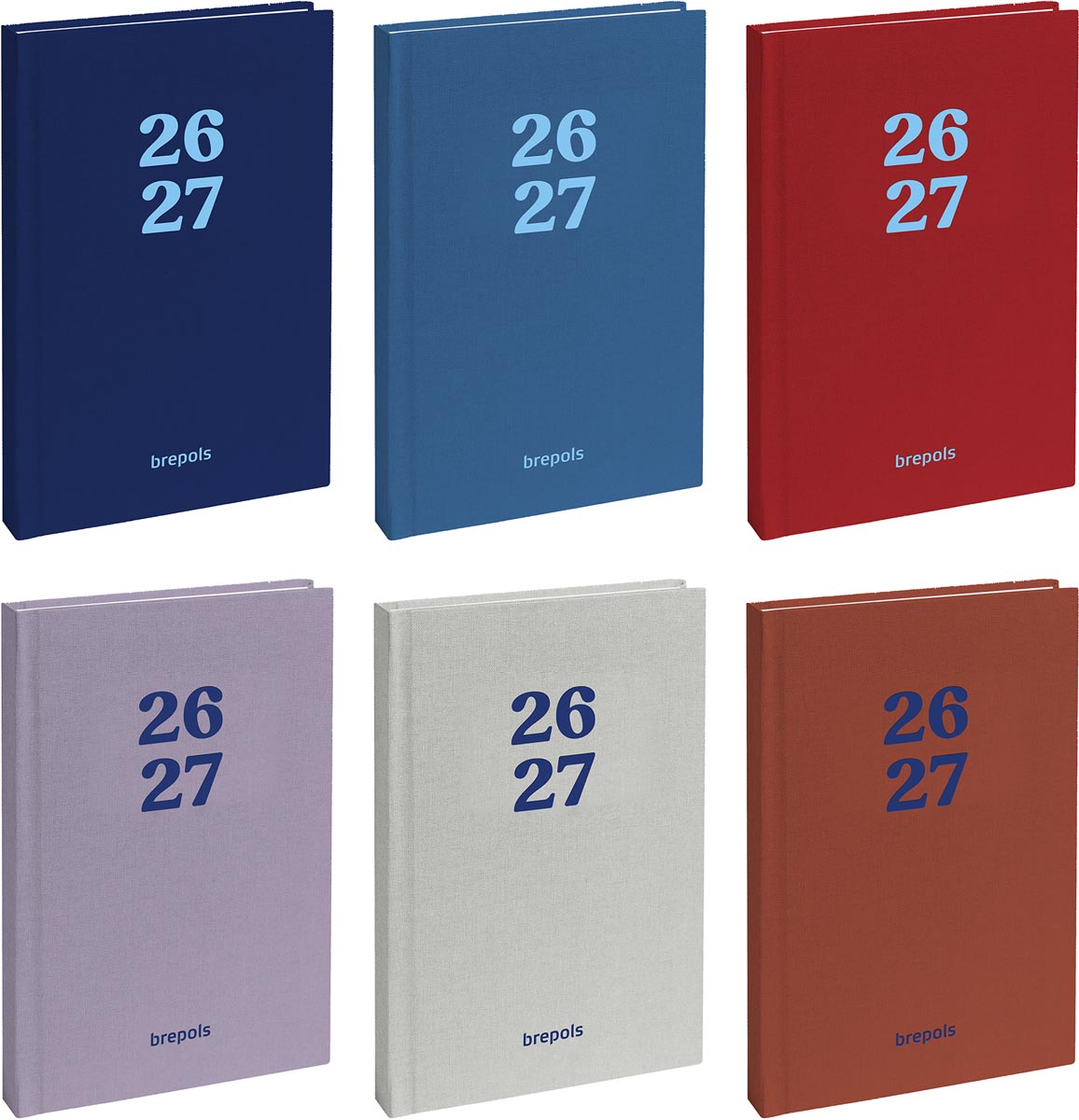 Brepols Studentenagenda Rainbow, geassorteerde kleuren, 2026-2027