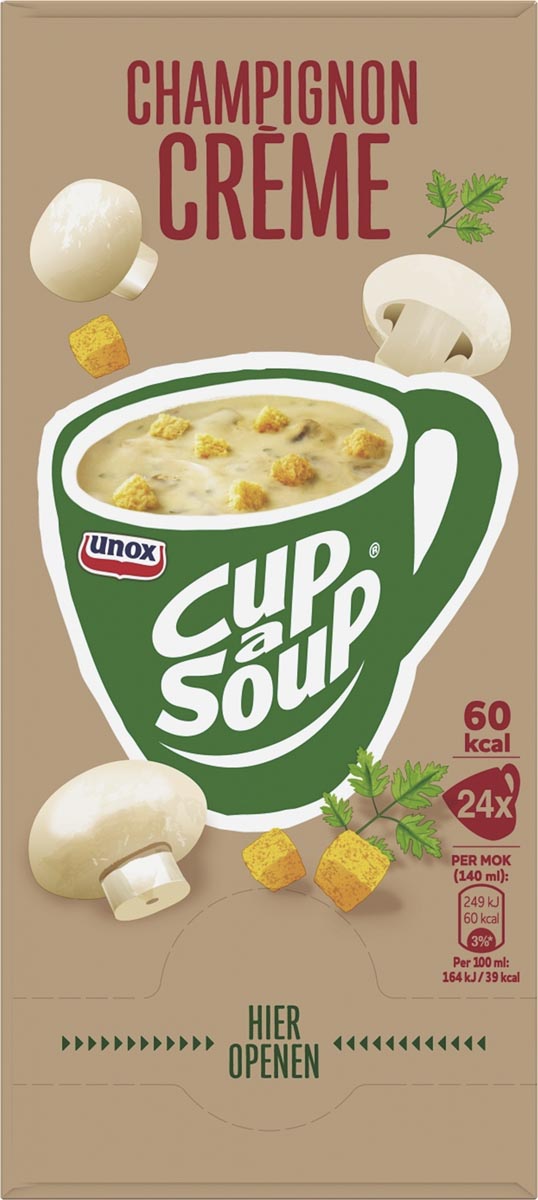 Cup a Soup champignon crème, 140 ml, pak van 24 porties afbeelding
