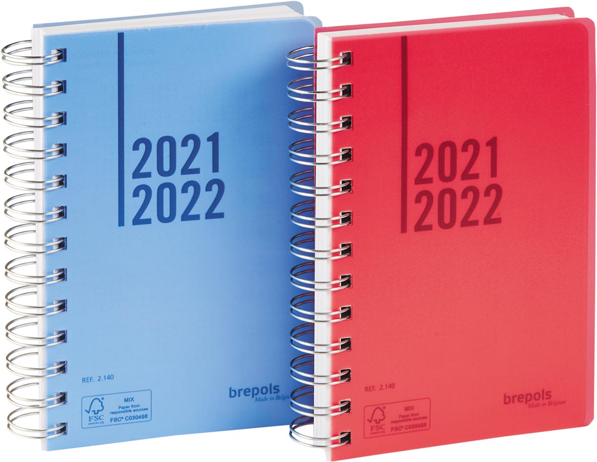 Brepols schoolagenda Wire-o, geassorteerde kleuren, 2021-2022 Brepols schoolagenda Wire-o, geassorteerde kleuren, 2021-2022