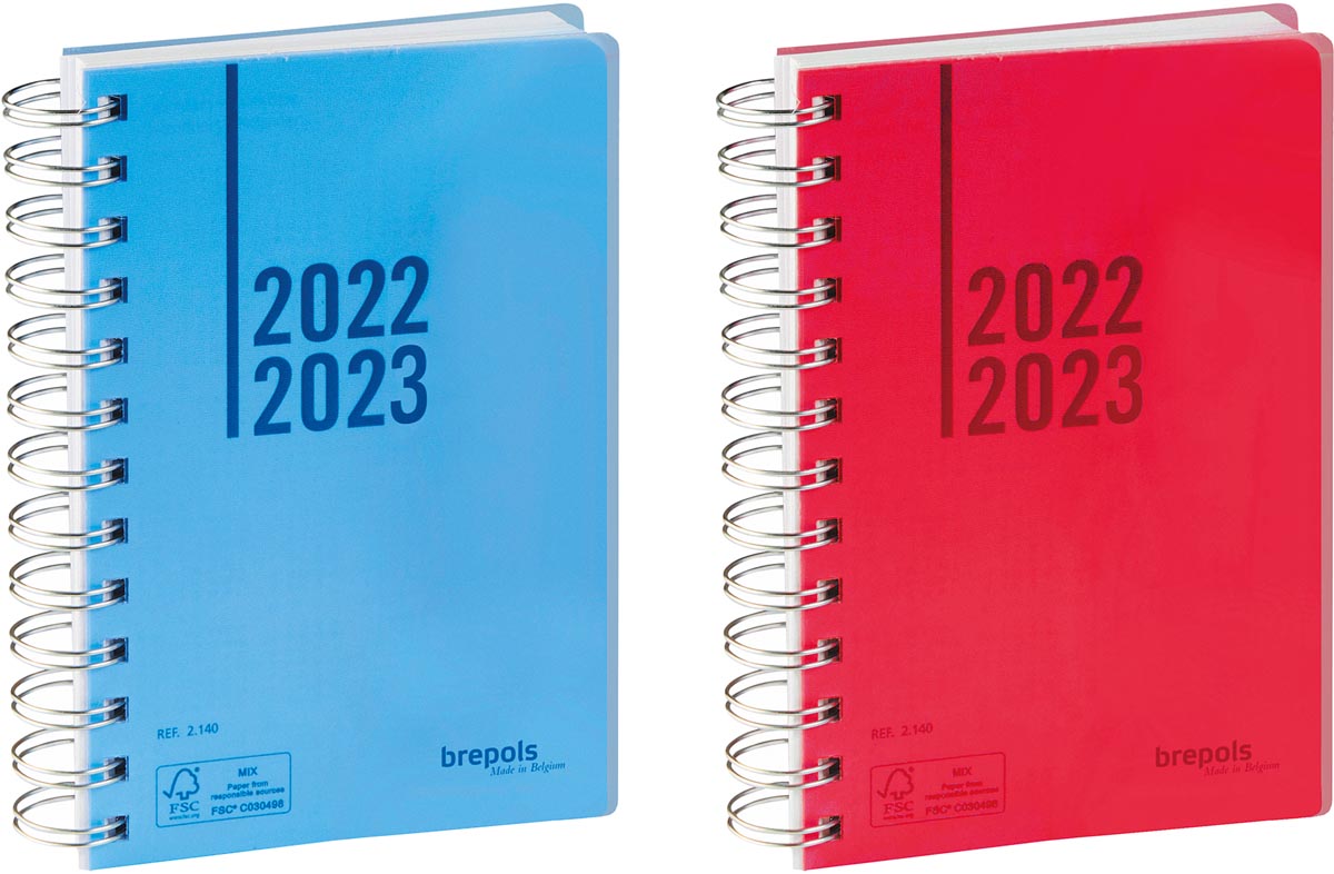 Brepols schoolagenda Wire-o, geassorteerde kleuren, 2022-2023 Brepols schoolagenda Wire-o, geassorteerde kleuren, 2022-2023