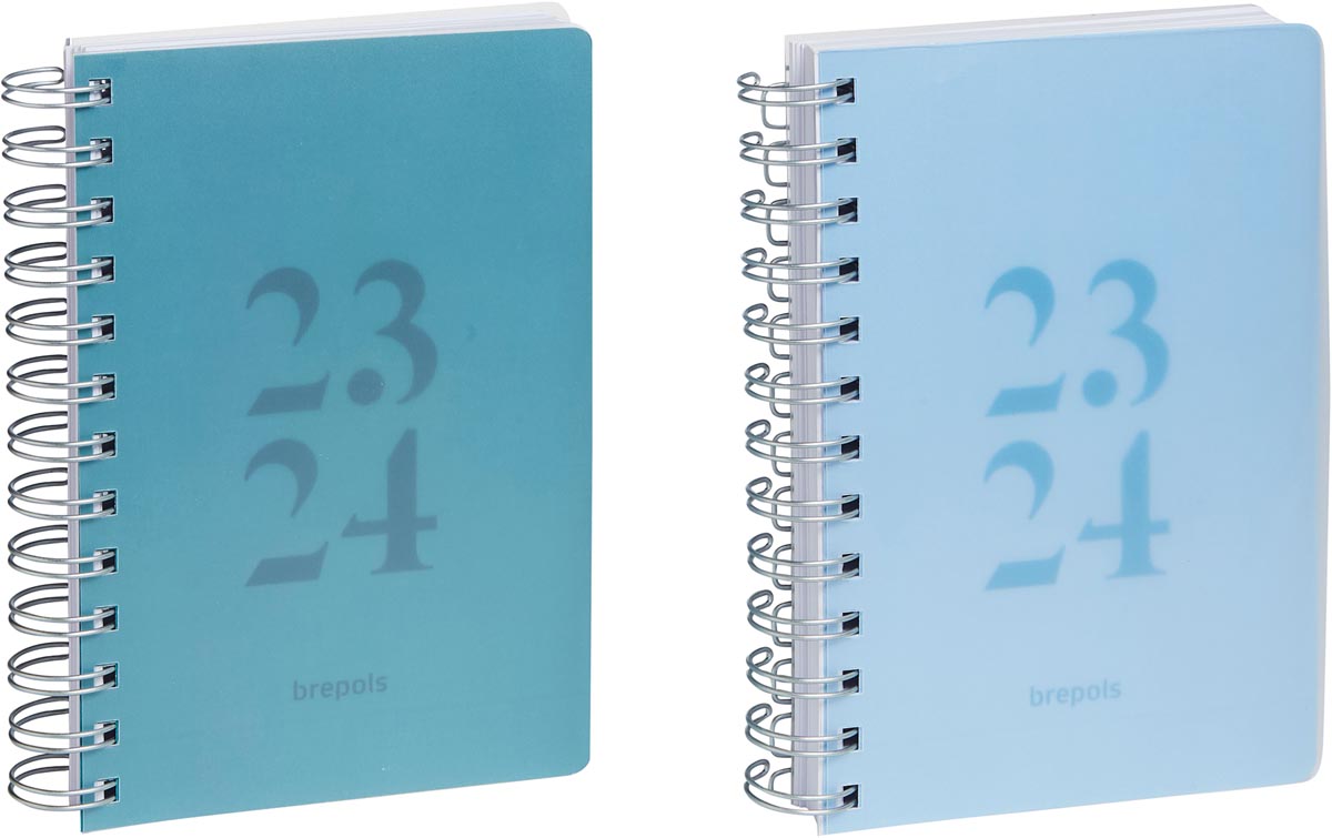 Brepols schoolagenda Wire-o, geassorteerde kleuren, 2023-2024