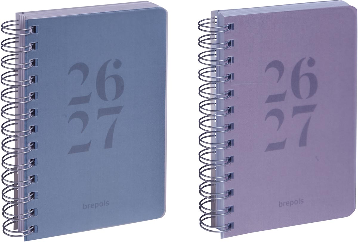 Brepols schoolagenda Wire-o, geassorteerde kleuren, 2026-2027