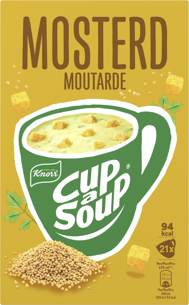 Knorr Cup-a-Soup mosterd, pak van 21 zakjes