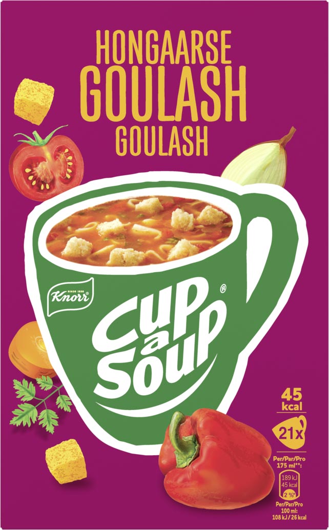Knorr Cup-a-Soup hongaarse goulash, pak van 21 zakjes