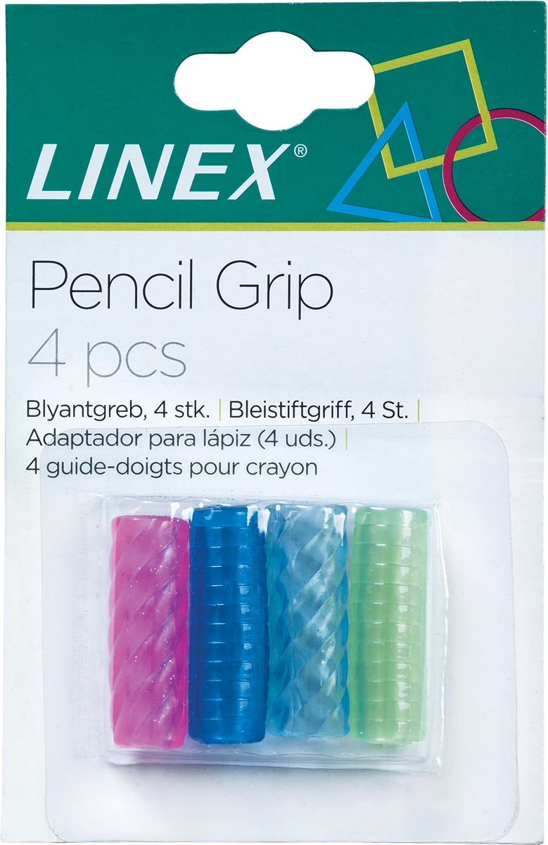 Linex pen en potlood grip, blister van 6 stuks Linex pen en potlood grip, blister van 6 stuks
